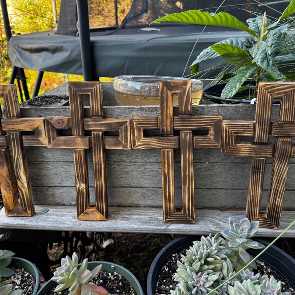 Handcrafted Solid Wood Cross – 10.5” – Ready to Hang